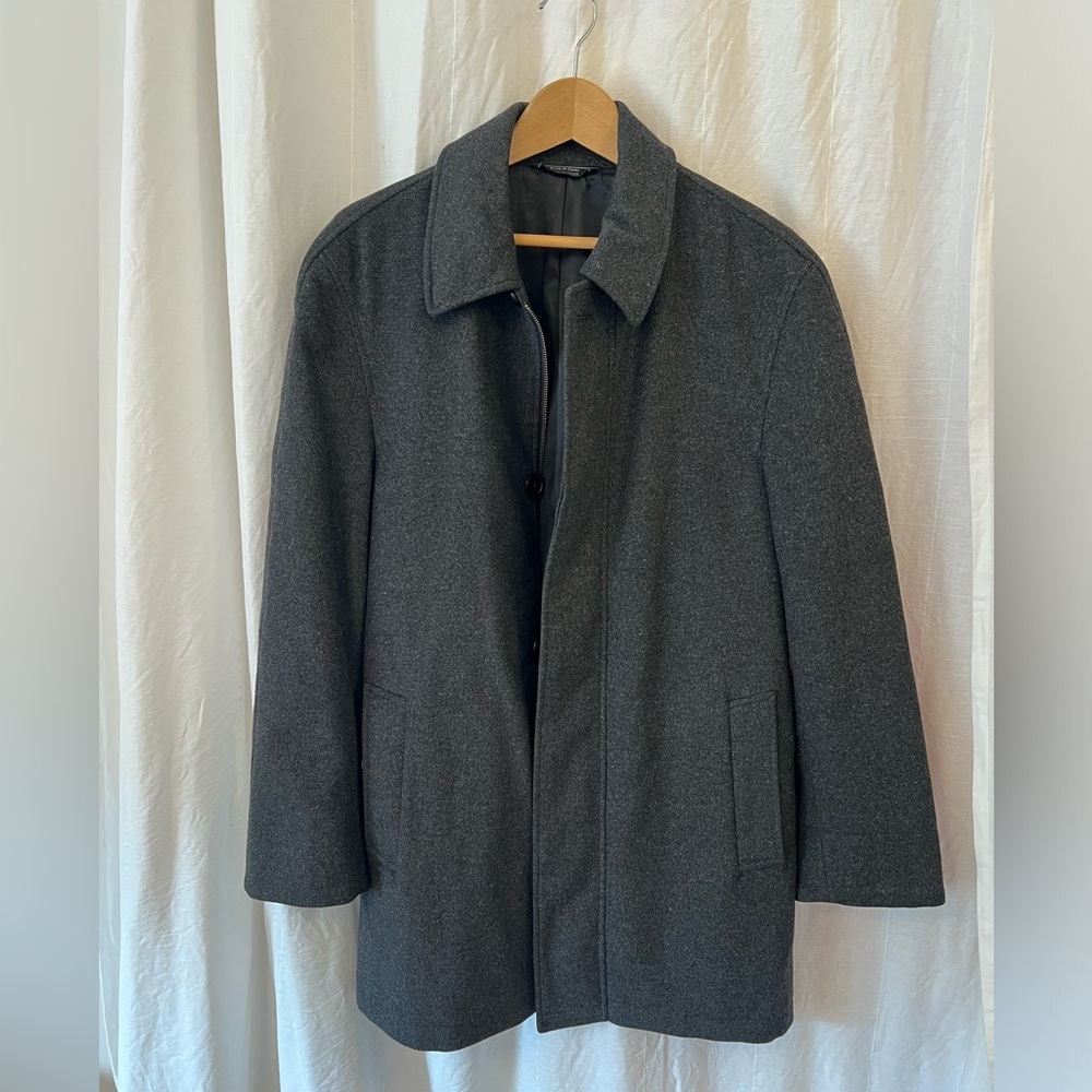 Cardinal of Canada Charcoal Wool Car Coat. Size 36S.